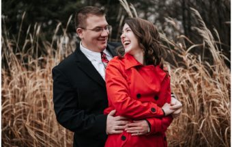 A Winter Engagement Session in Ada, Ohio // Tori + Theran